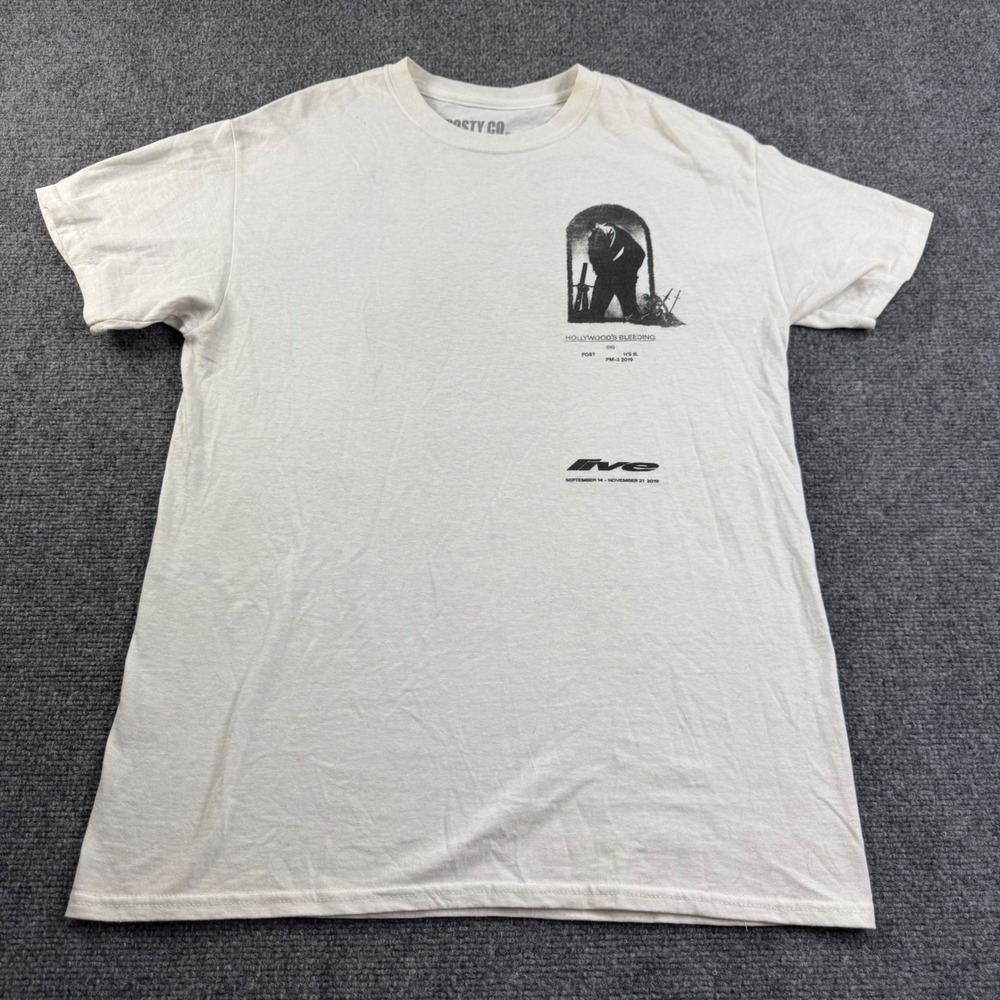 Posty Co Post Malone Hollywoods Bleeding Tour Shirt M White 2019 Concert Mens
